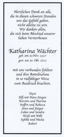Waechter Katharina 1927-2012